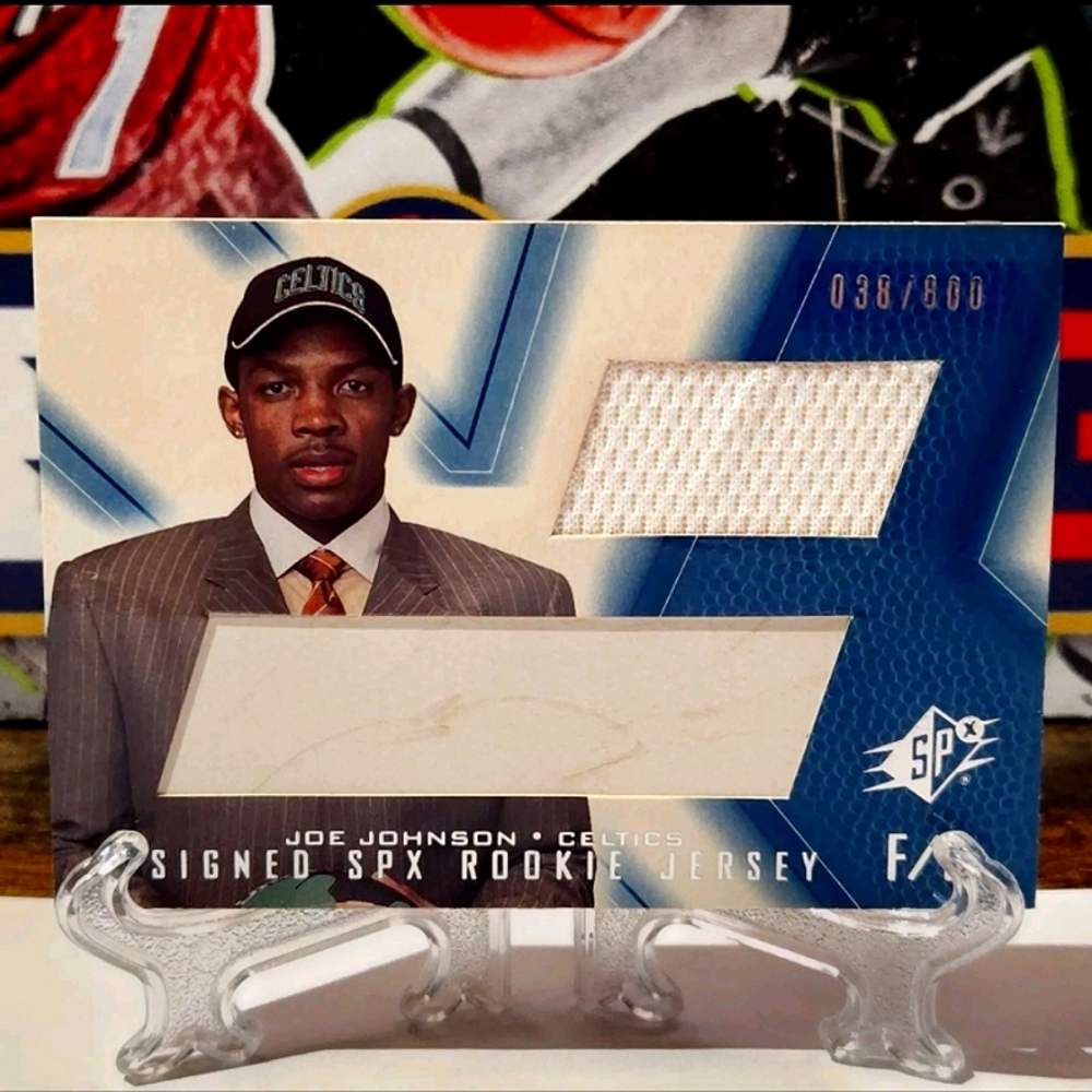 2001 Upper Deck Signed SPX Rookie Jerseys - Joe Johnson /800 RC Patch AUTO (RPA)
